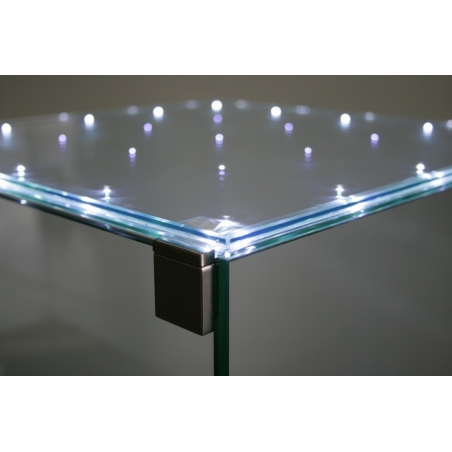 Glazen beschermkap met geintegreerde LED-verlichting 45 x 45 x 45 cm 